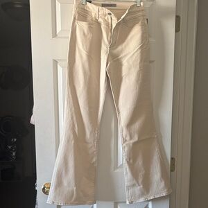 Joe's Jeans Cream High-Rise Denim Flare Size 28